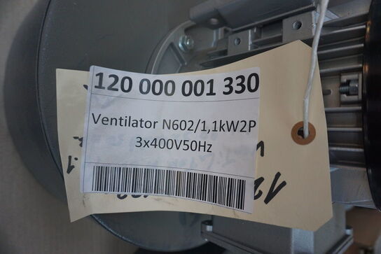 1 stk. ventilator, Parlock N602/1,1KW2P