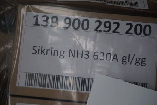 Diverse sikringer NH3 630A GL/GG