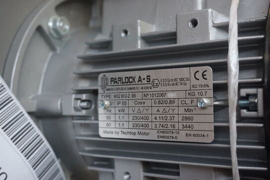 1 stk. ventilator, Parlock N602/1,1KW2P