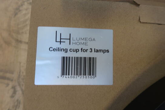 3 stk. Ceiling Cup for 3 Lamps