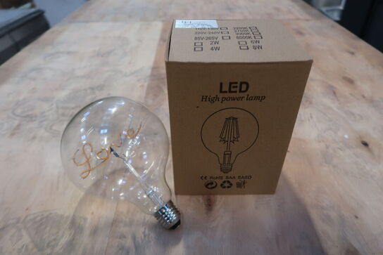 12 stk. LED pærer E27 4W (G125 Clear)