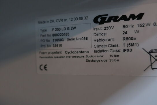 Fryser GRAM F 200 LD G 2W