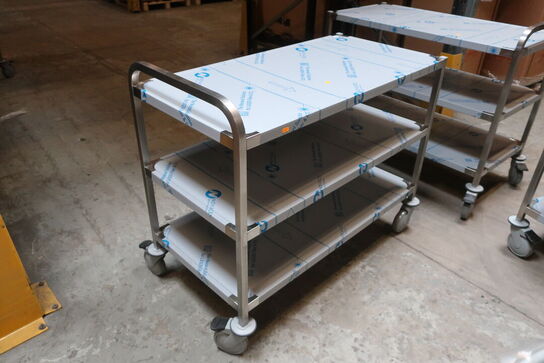 Kørebord 600x1100mm m/vulst og kørebøjle m/over og 2 underhylder