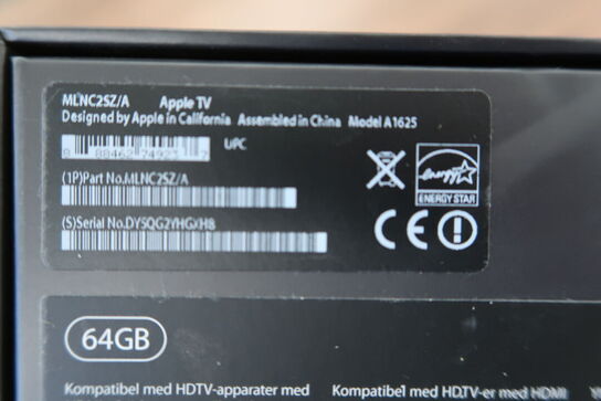 Apple TV 64 gb. A1625 *MOMSFRI*