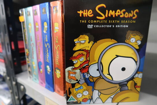 6 stk. DVD bokse SIMPSONS Sæson 1 - 6 *MOMSFRI*