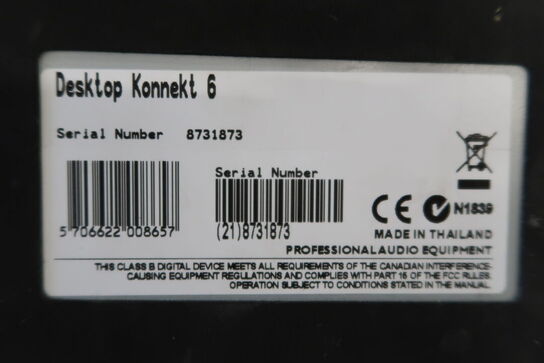 Lydkort T.C. ELECTRONIC Desktop Konnekt 6 Firewire *MOMSFRI*