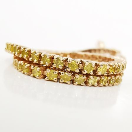 Diamantarmbånd i 14 karat Guld med 2.00 kt. Fancy gule diamanter - 4504 - Vejl. pris: kr. 45.495,-